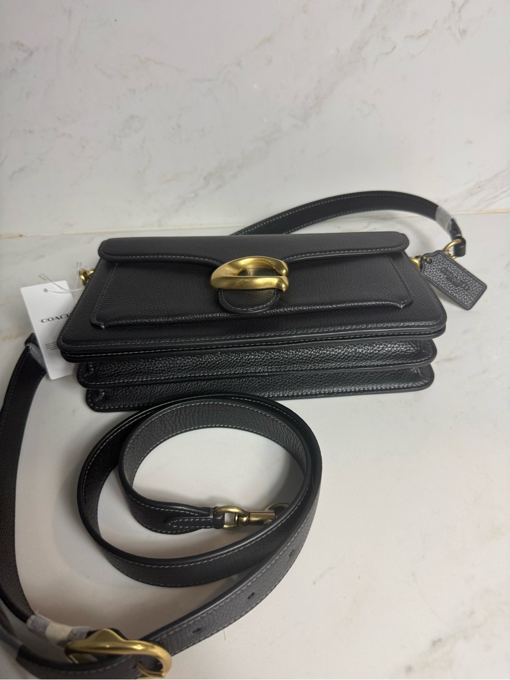NWT COACH Tabby 26 Pebble Leather Gold Tone Shoulder Crossbody Bag - Picture 7 of 13
